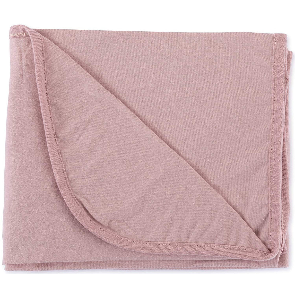 Jersey Knit Cotton Swaddle Blanket and Beanie Gift Set - Mauve Lavender - HoneyBug 