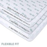 Pack N Play I Portable Crib Sheet Set - Sage Diamond