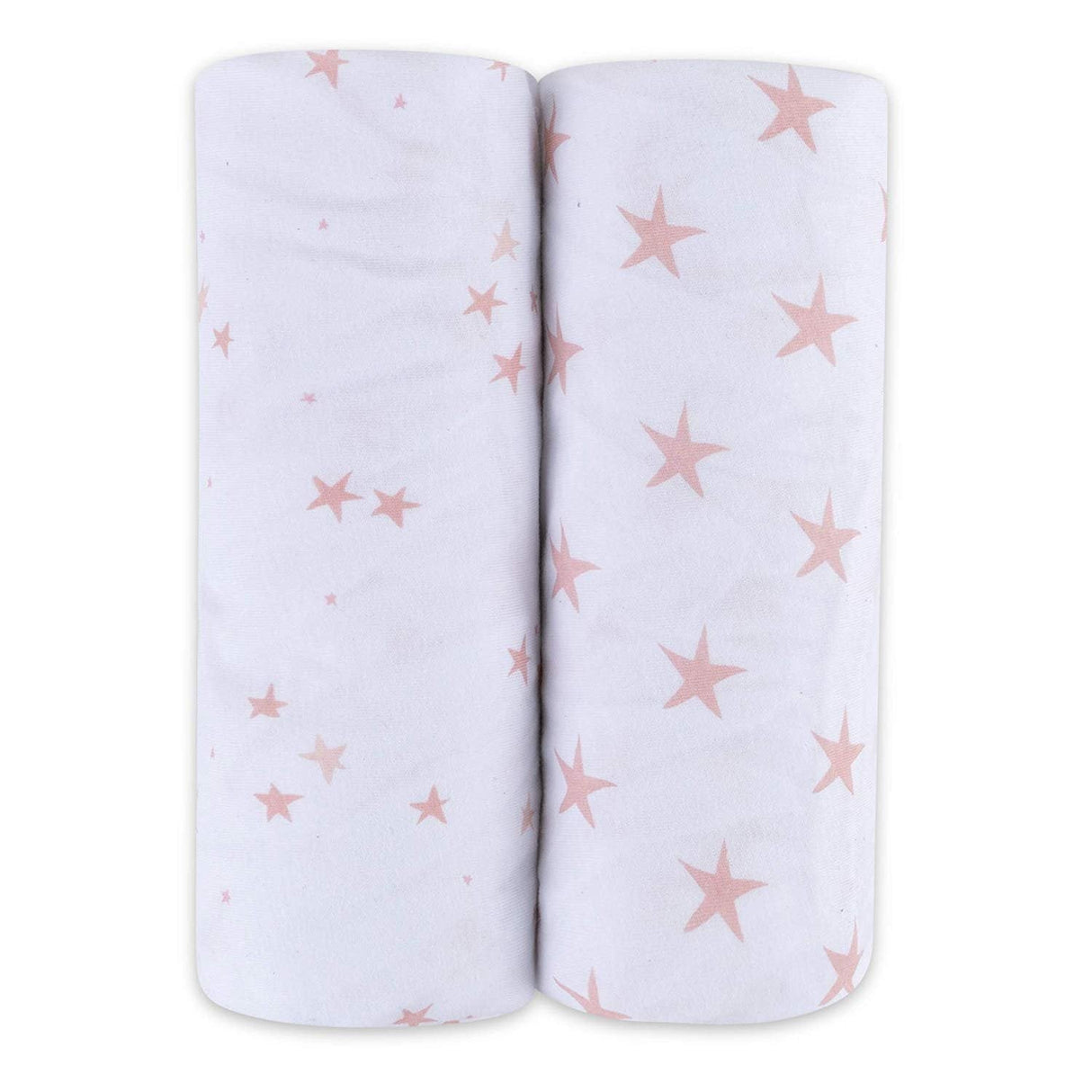 Bassinet Sheet Set - Mauve Pink Stars - HoneyBug 