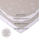 Bassinet Sheet Set - Tan Drawn Star - HoneyBug 