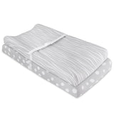 Changing Pad Cover | Cradle Sheet Set - Grey & White Abstract - HoneyBug 