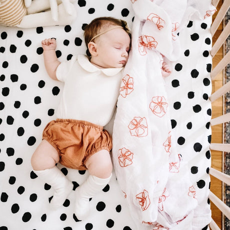 Crib Sheet Set - Black & White Abstract - HoneyBug 