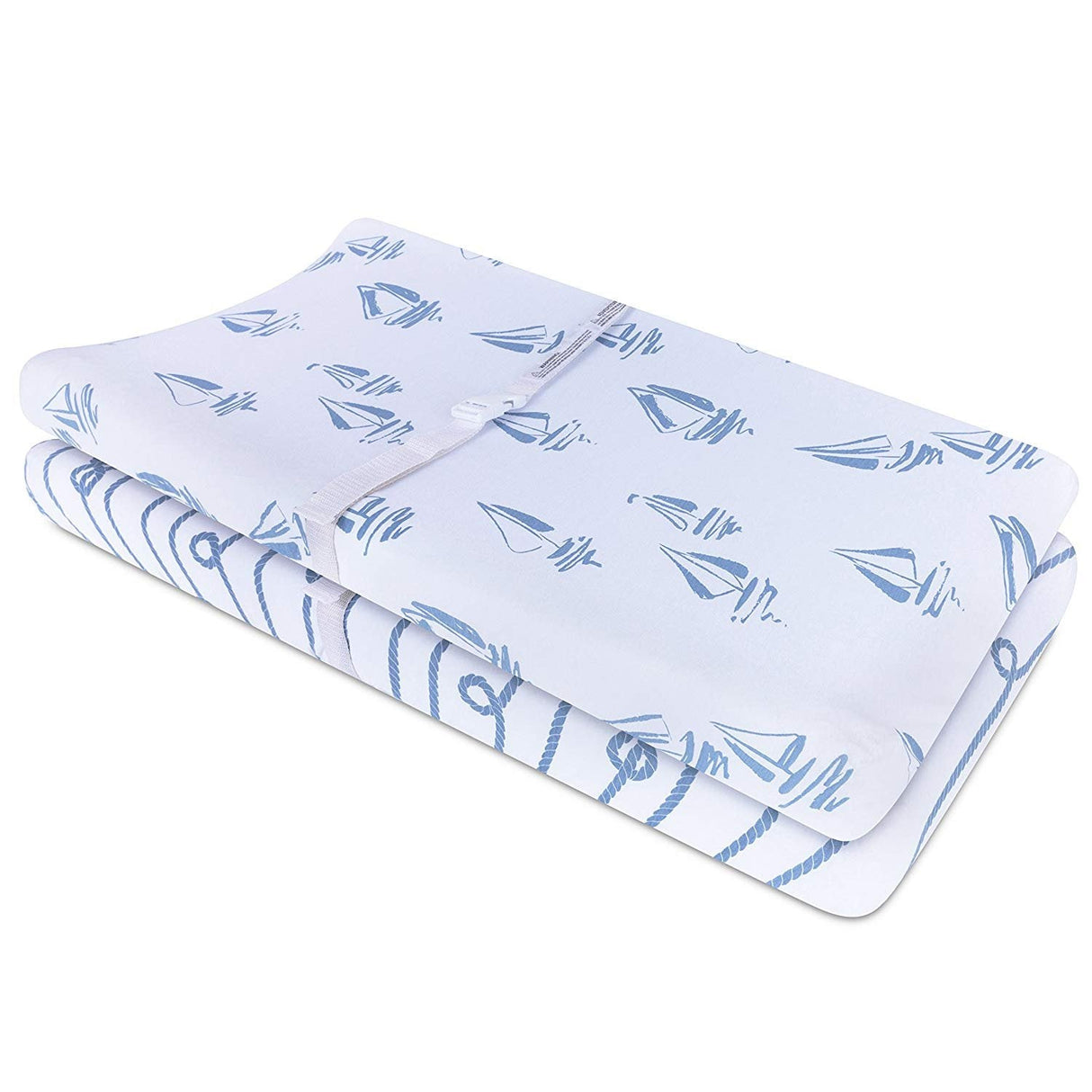 Changing Pad Cover | Cradle Sheet Set - Blue Nautical