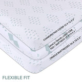 Changing Pad Cover | Cradle Sheet Set - Sage Diamond