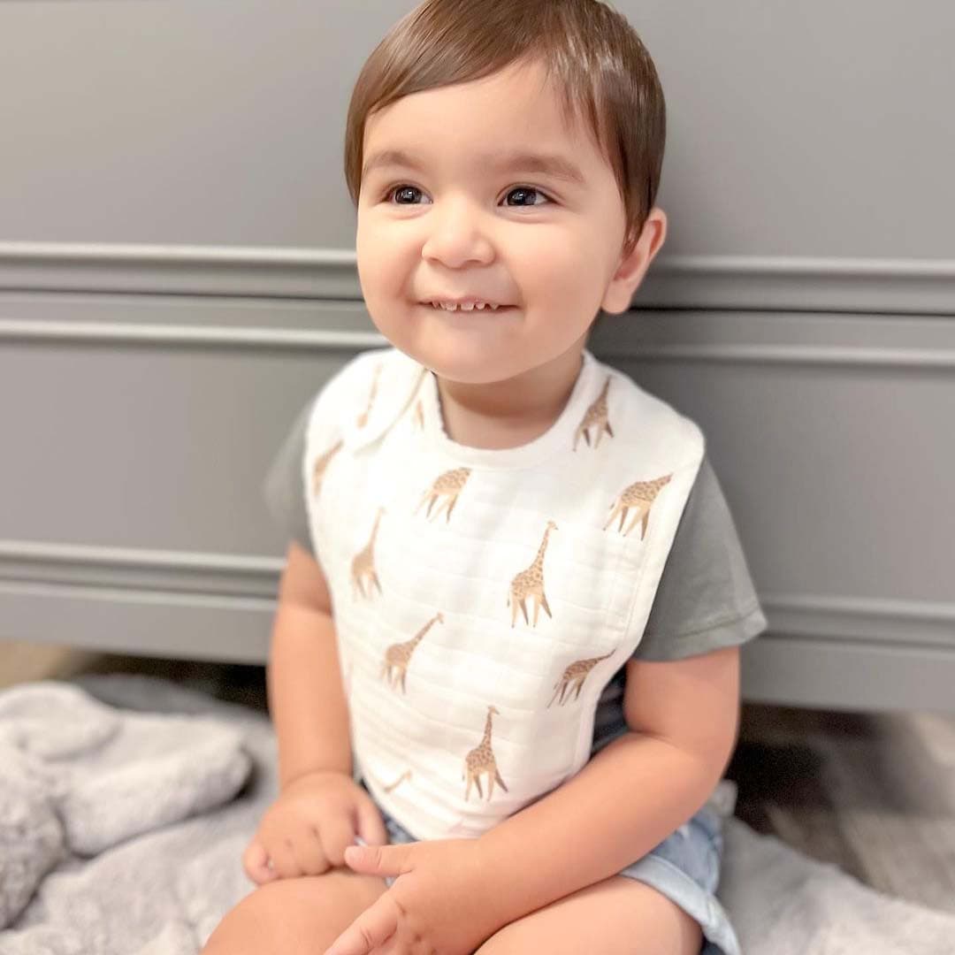 Giraffe & Zebra Bib Set - HoneyBug 