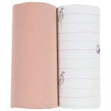 Flower and Pink 2 PK Swaddle Blanket