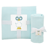 Mommy & Me Knit Blanket Set - Mint