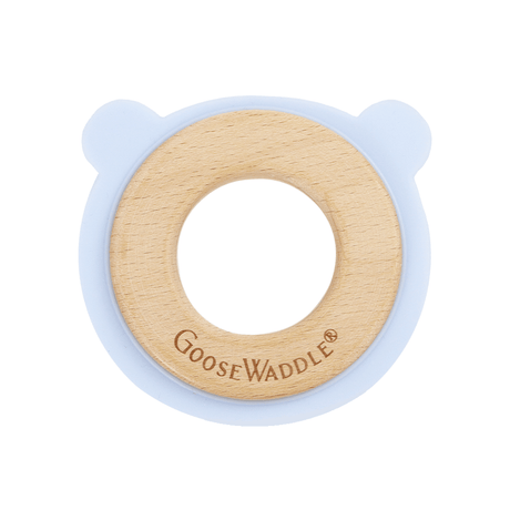 Blue Bear Animal Teether Wooden + Silicone