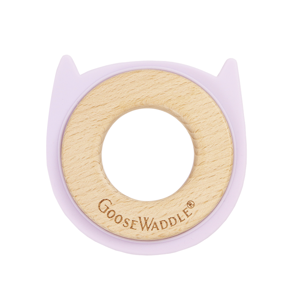 Lavender Animal Teether Wooden + Silicone