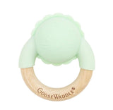 Rattle Teether Wooden + Silicone (4 Colors)