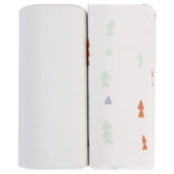 Triangles and Gray 2 PK Swaddle Blanket - HoneyBug 