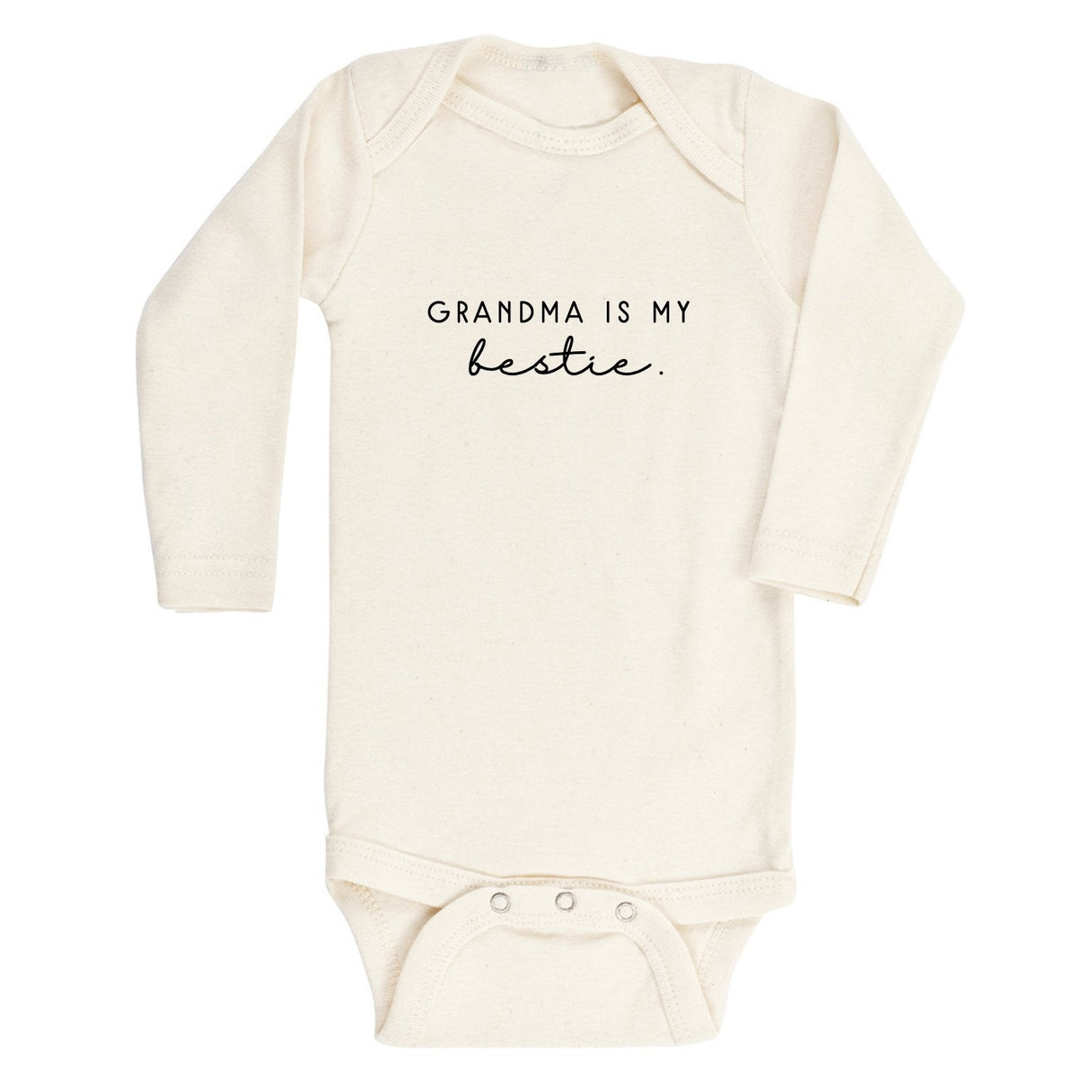 Grandma is My Bestie Organic Baby Bodysuit Long Sleeve - HoneyBug 