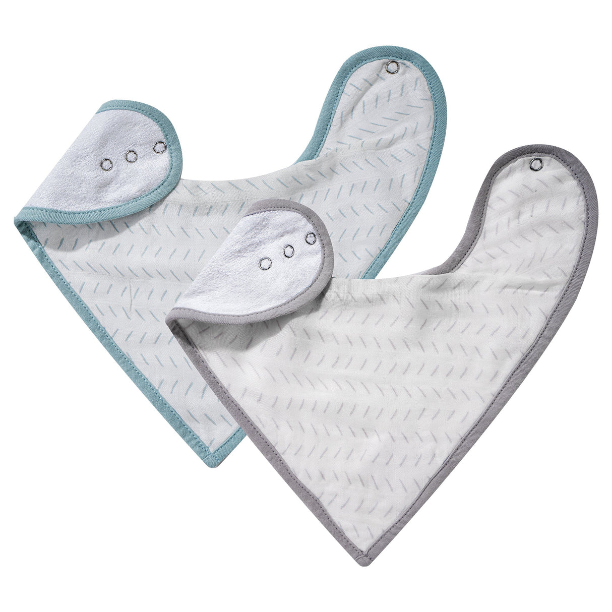 Sage & Gray Dash Bib Set - HoneyBug 