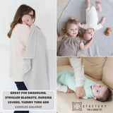 Grey Waffle Baby Blanket