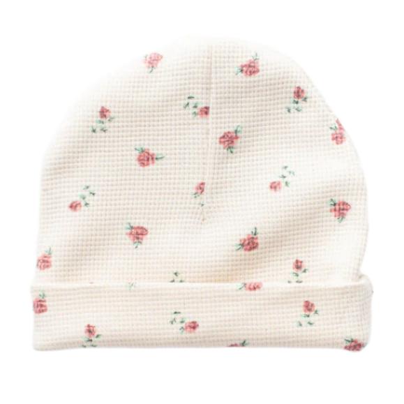 Winter Rose Waffle Hat