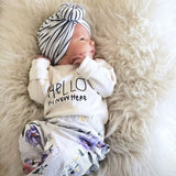 Hello I'm New Here Organic Cotton Baby Bodysuit Long Sleeve - HoneyBug 
