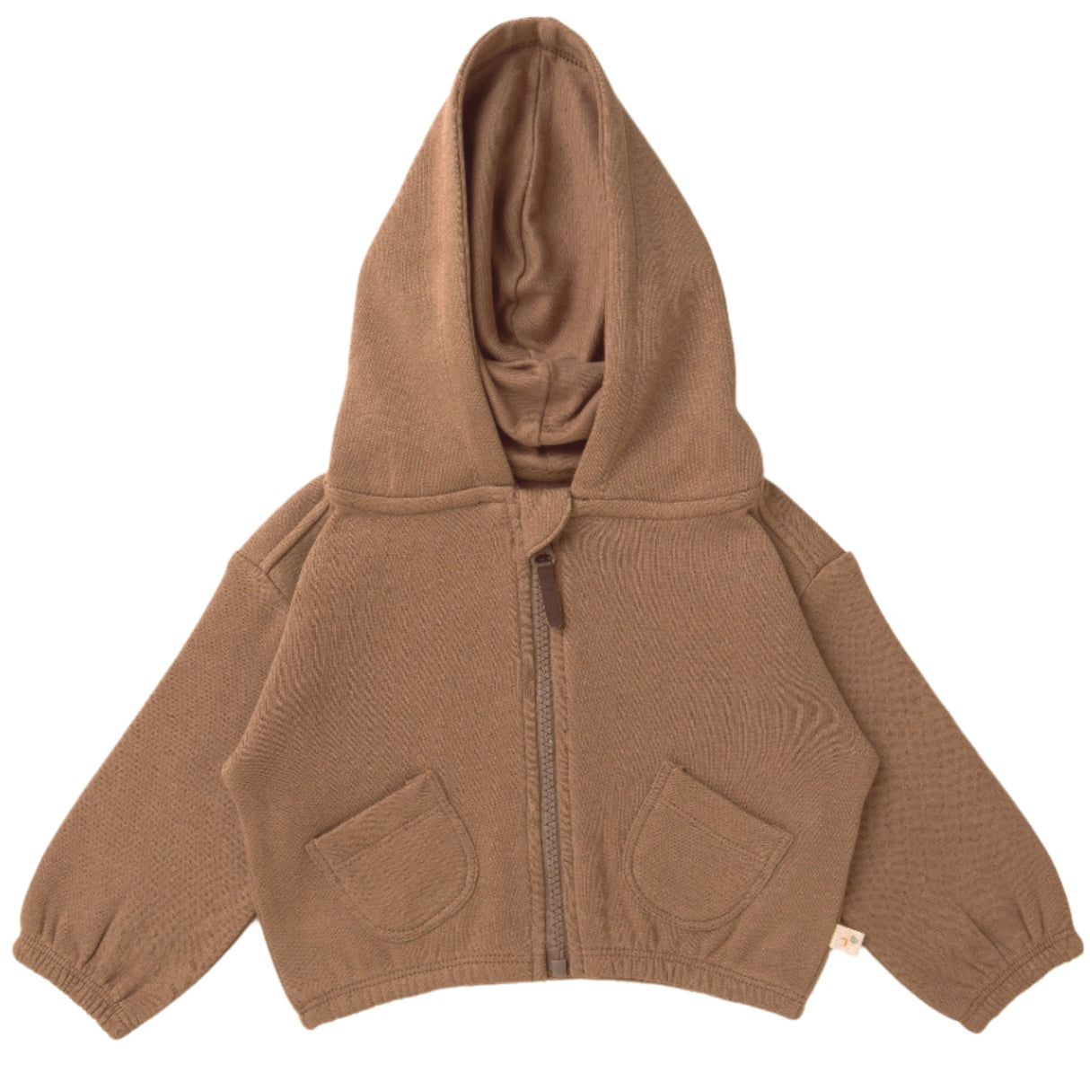 Organic Baby Toddler Hooded Jacket - Cocoa