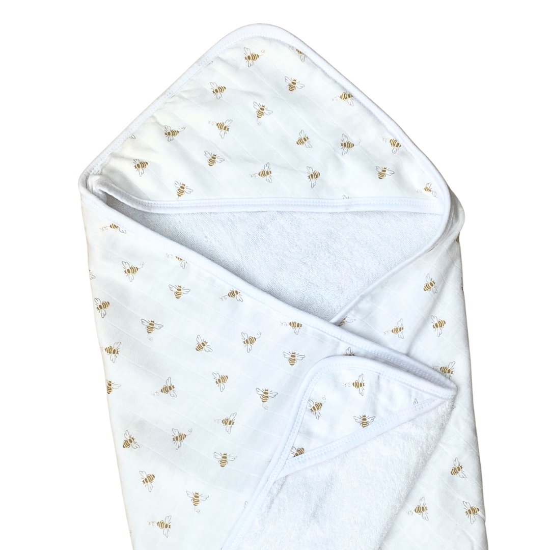 Hooded Towel - Busy Bees - HoneyBug 