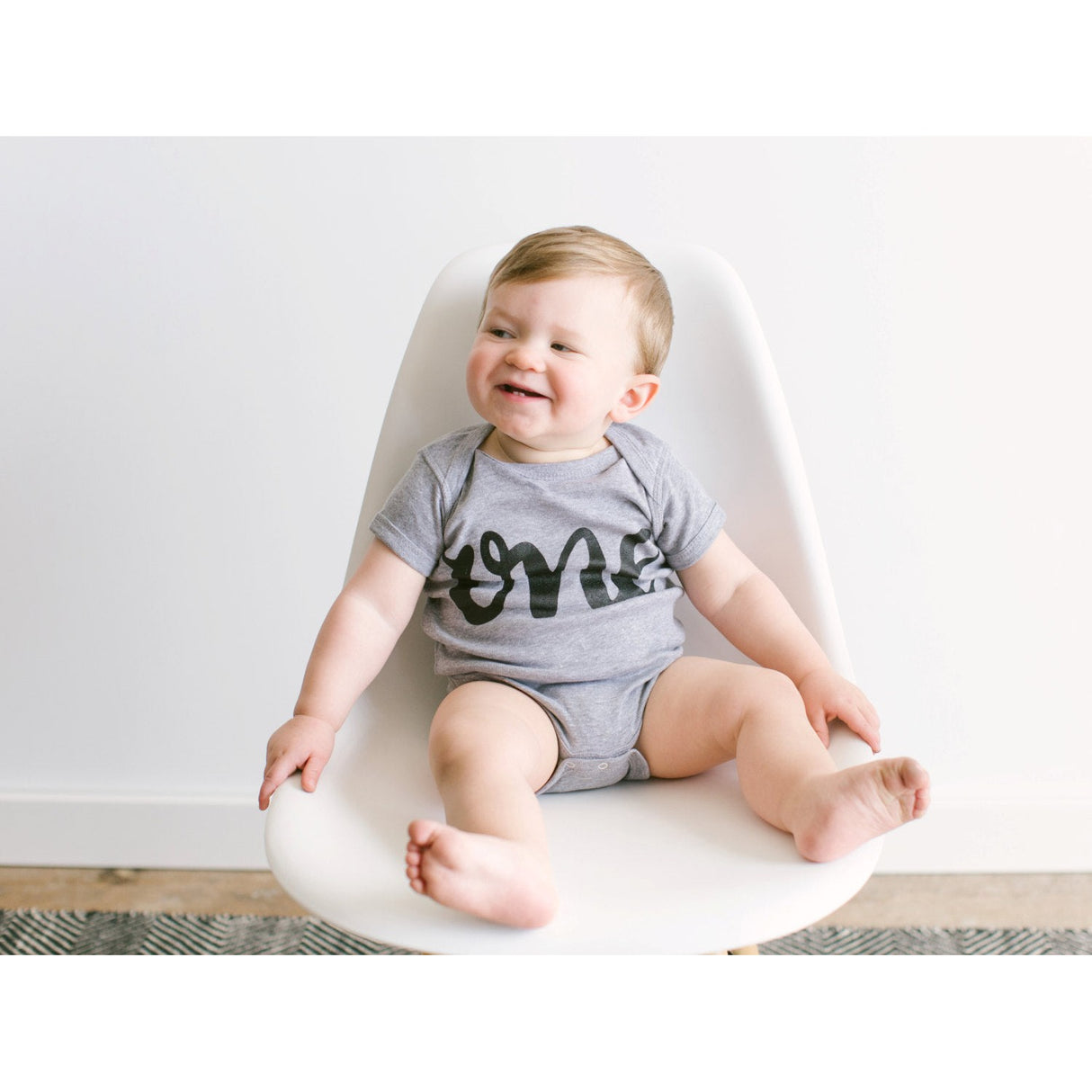 One First Birthday Organic Baby Bodysuit - HoneyBug 