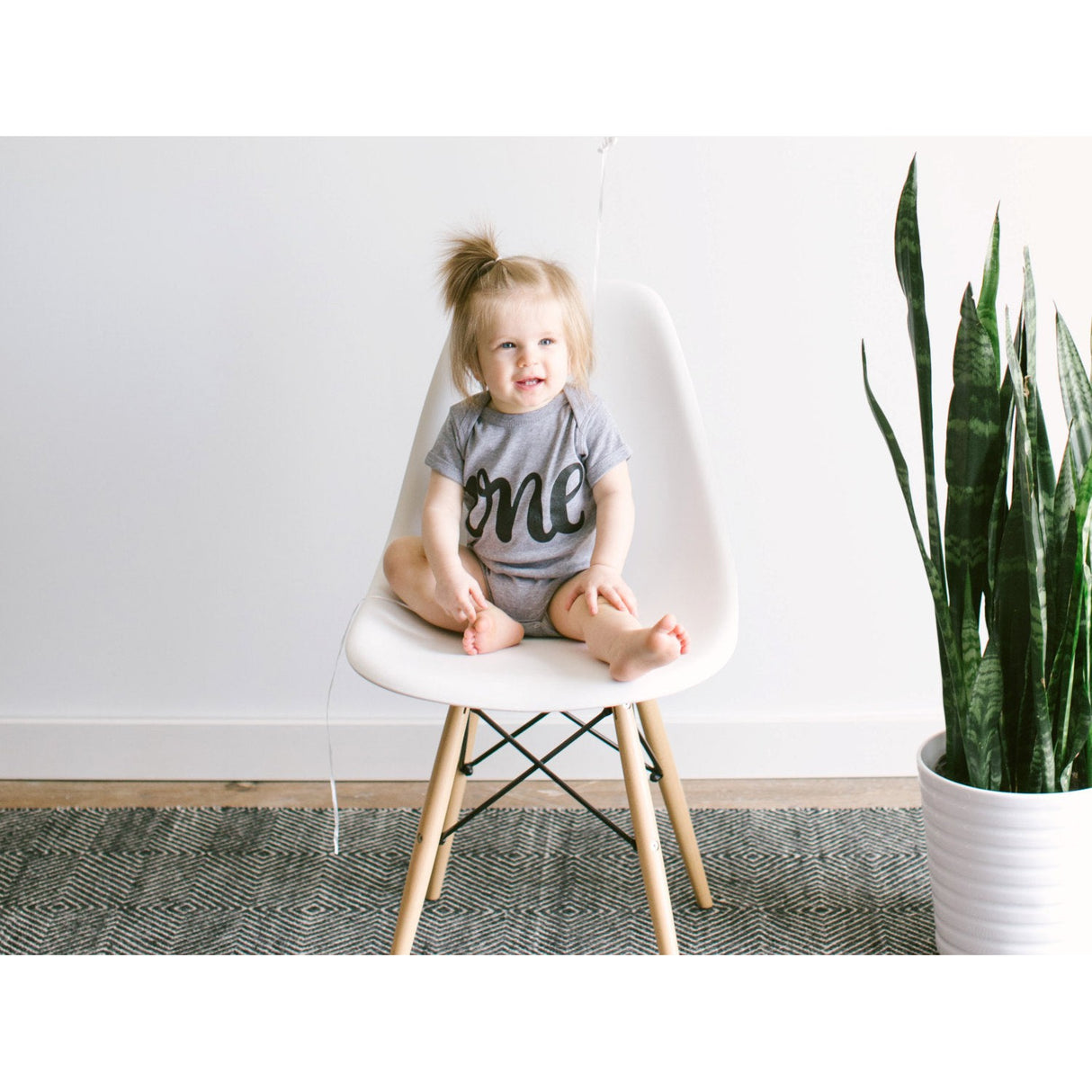 One First Birthday Organic Baby Bodysuit - HoneyBug 