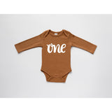 One First Birthday Organic Baby Bodysuit - HoneyBug 