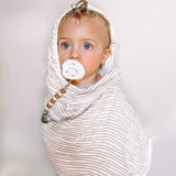 Taupe Wave Hooded Towel Set - HoneyBug 