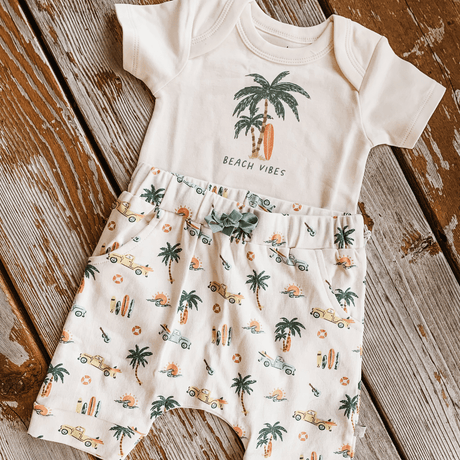graphic bodysuit | beach vibes palms - HoneyBug 