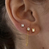 Sloane Chain Stud Earring - HoneyBug 