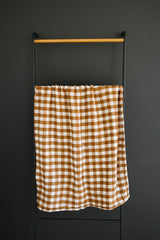 Gingham Muslin Swaddle Blanket - HoneyBug 