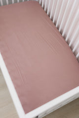 Dusty Rose Bamboo Stretch Crib Sheet - HoneyBug 