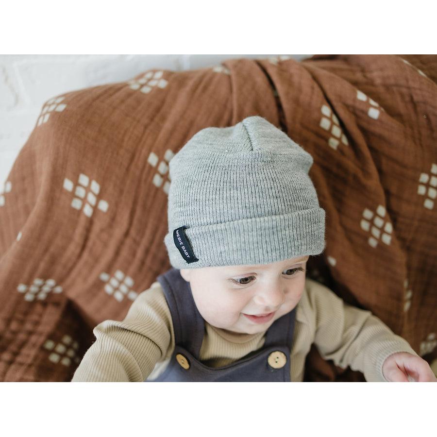 Light Grey Mebie Baby Beanie - HoneyBug 