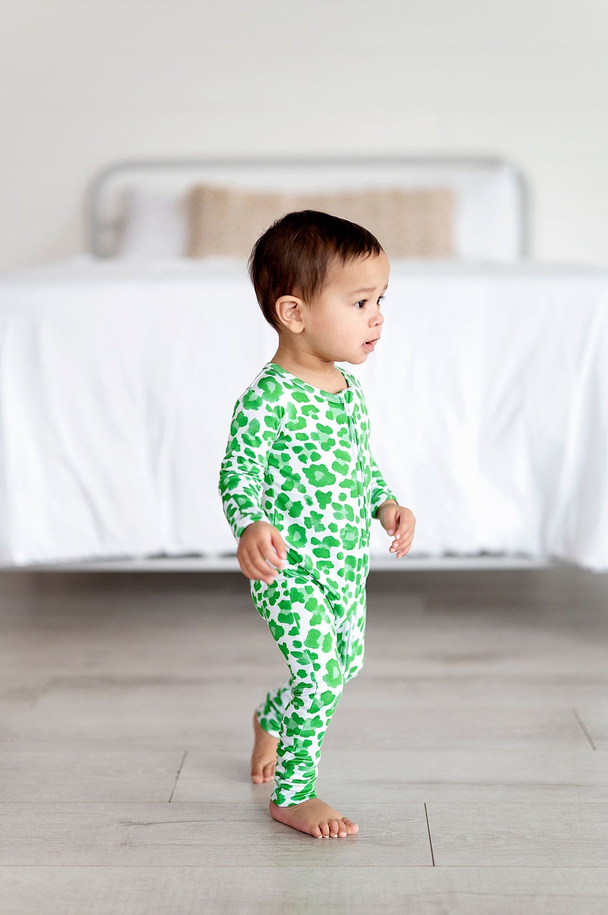 Green Leopard Romper