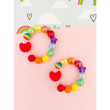 Rainbow Red Heart Bracelet - Personalized - HoneyBug 