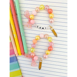 Back to School: Pastel Pencil Charm Bracelet- Customizable - HoneyBug 