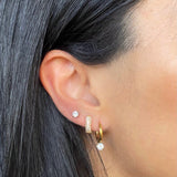 Yolanda Huggie Hoop Earring - HoneyBug 