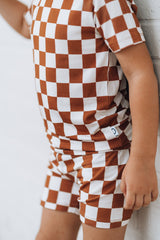 COPPER CHECKERS DREAM SHORT SET