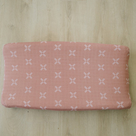 Just Peachy Muslin Changing Pad Cover - HoneyBug 