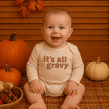 graphic bodysuit | all gravy (long sleeve) - HoneyBug 