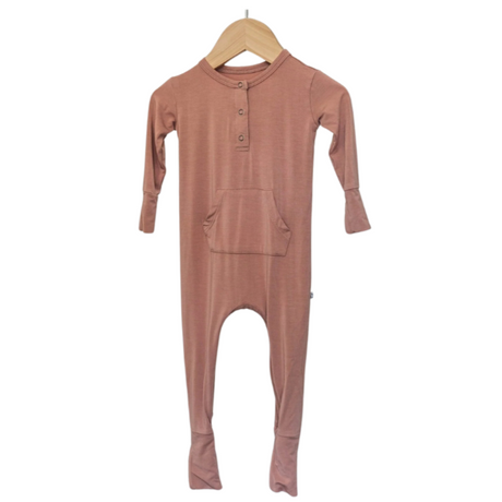 Long Sleeve Romper - Canyon Clay - HoneyBug 