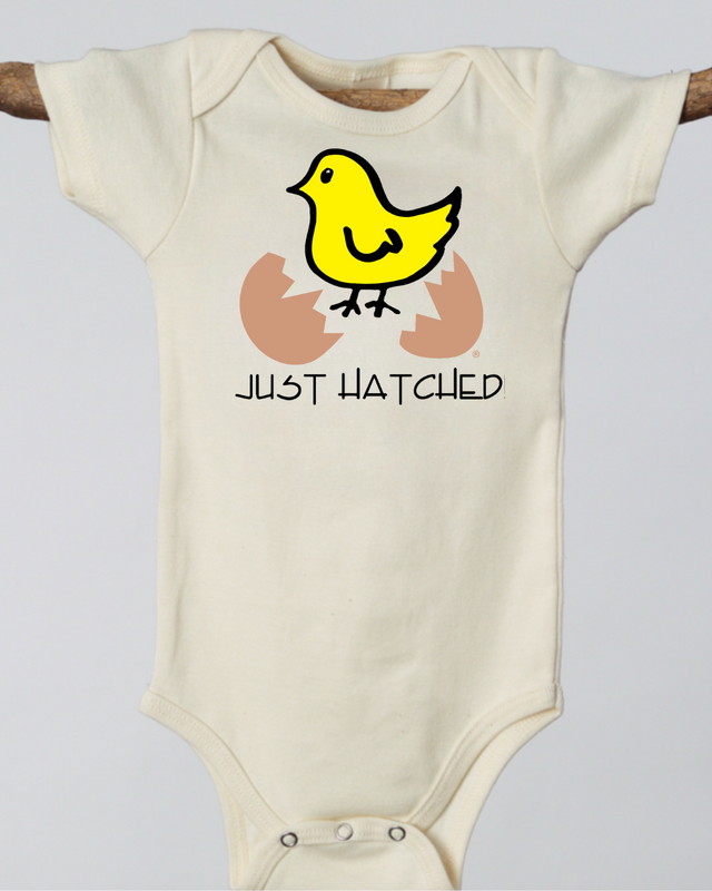 Just Hatched Short Sleeve Romper - HoneyBug 