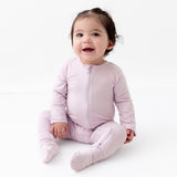 Lavender Zippered Footie - HoneyBug 