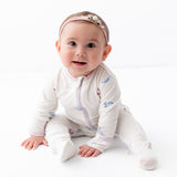 Lavender Fish Zippered Footie - HoneyBug 