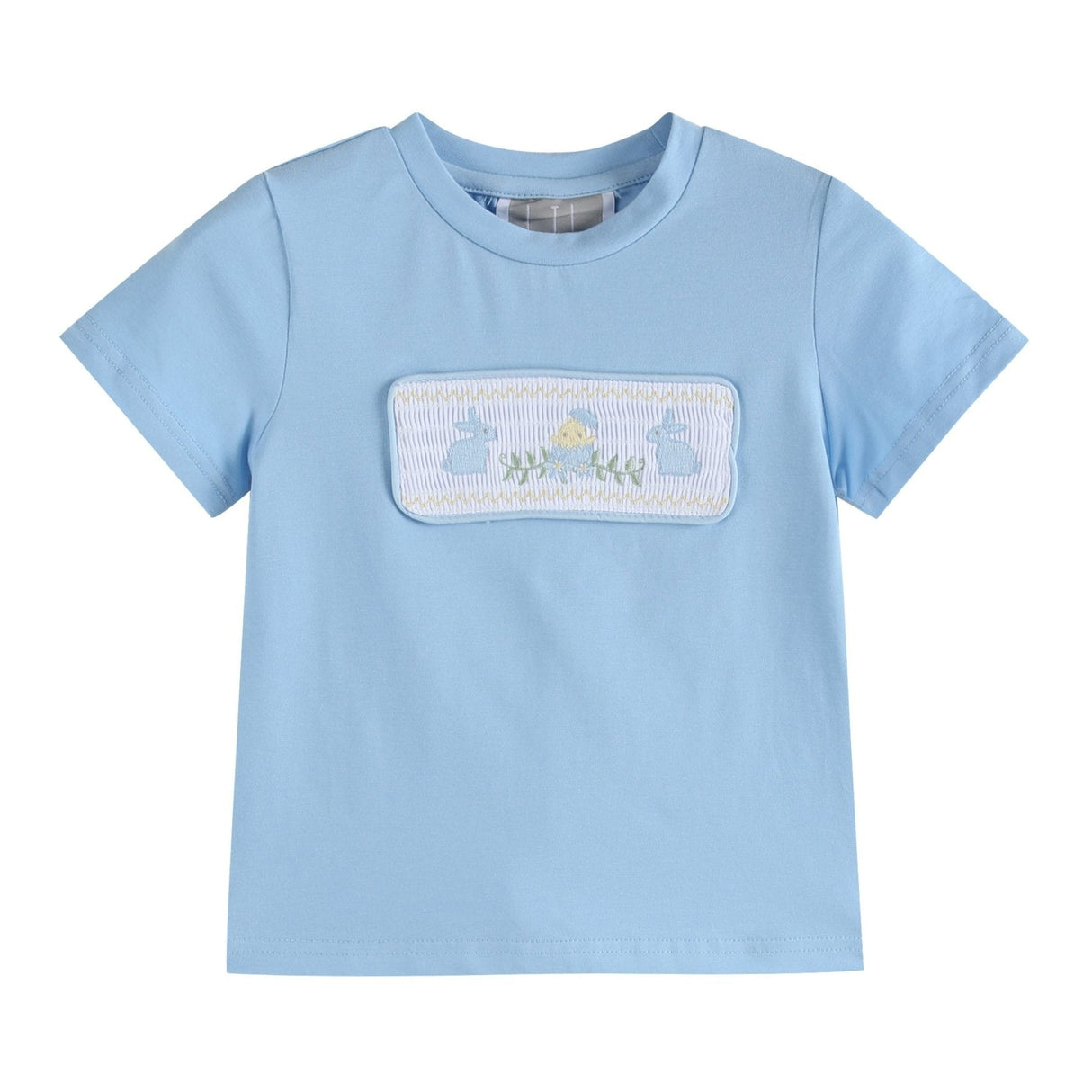 Light Blue Easter Smocked T-Shirt and Shorts Set
