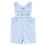Light Blue Seersucker Lil Brother Smocked Jon Jons