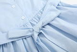 Light Blue USA Flag Smocked Dress
