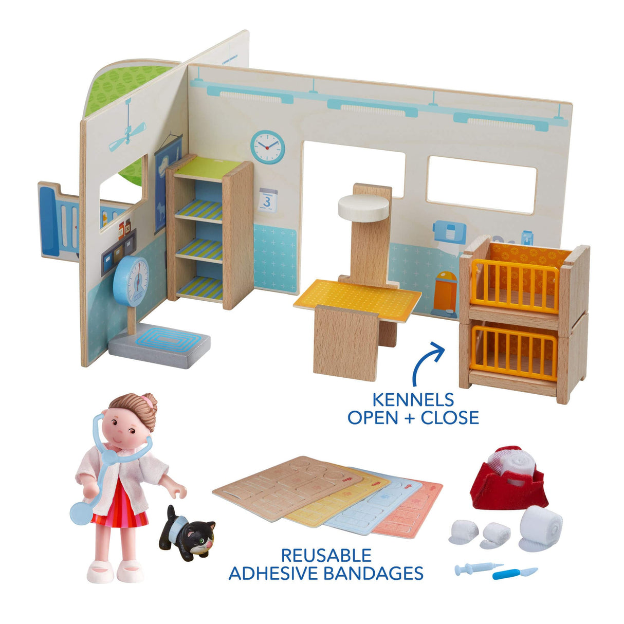 Little Friends Vet Clinic Play Set with Rebecca Doll - HoneyBug 