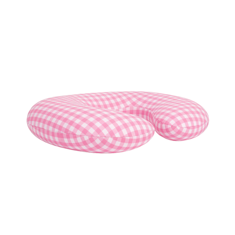 Pink Gingham Nursing Pillow Cover