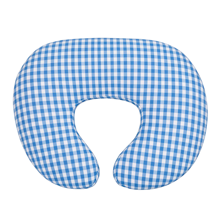 Blue Gingham Nursing Pillow Cover