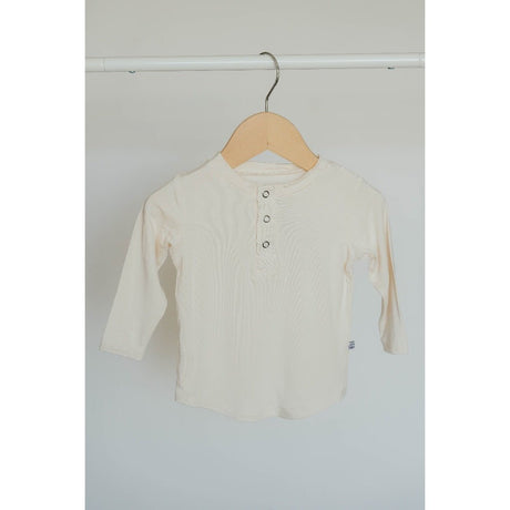 Long Sleeve Henley - Cream - HoneyBug 