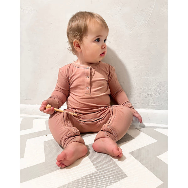 Long Sleeve Romper - Canyon Clay - HoneyBug 